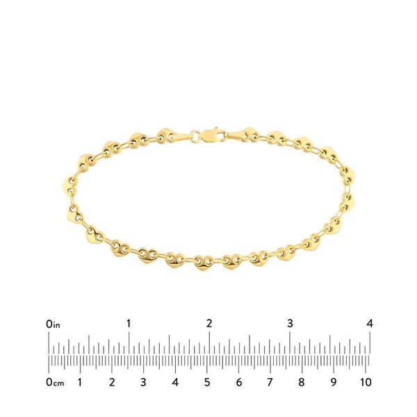 Solid Small Heart Link Chain