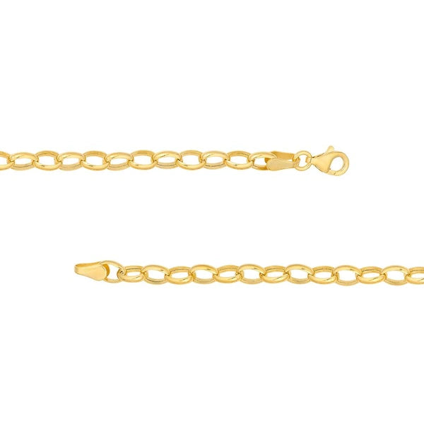 Heart Puff Mariner w/Oval Rolo Necklace