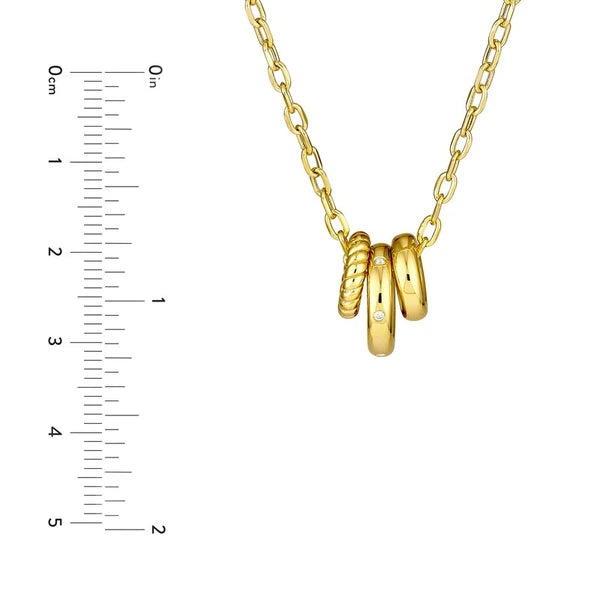 Diamond Circle Trio Necklace
