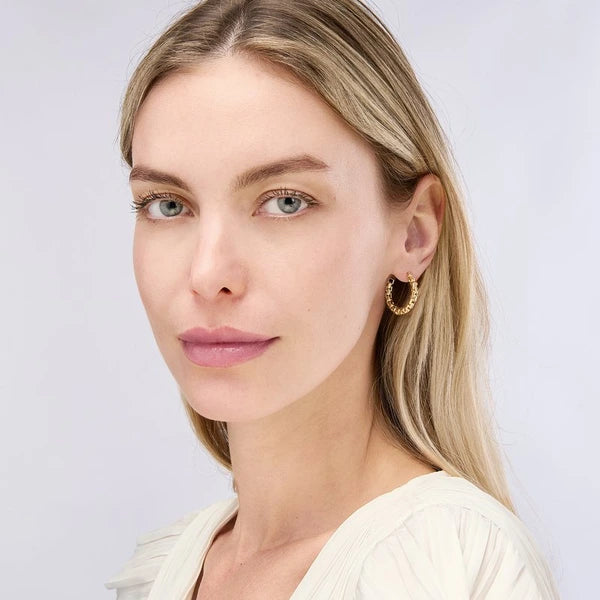 Round Box Large Open Hoop Earrings