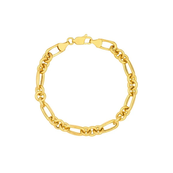 Hollow Rolo Oval Link (3+1) Bracelet