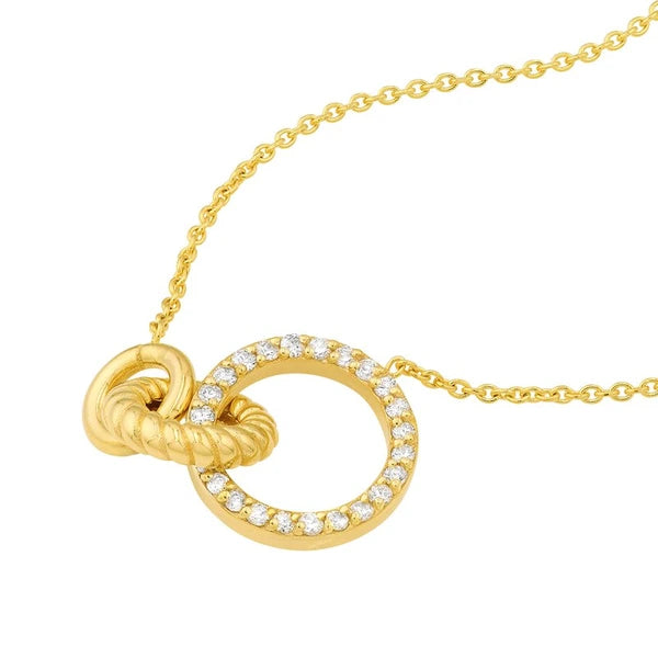 Linked Circle Ring Necklace