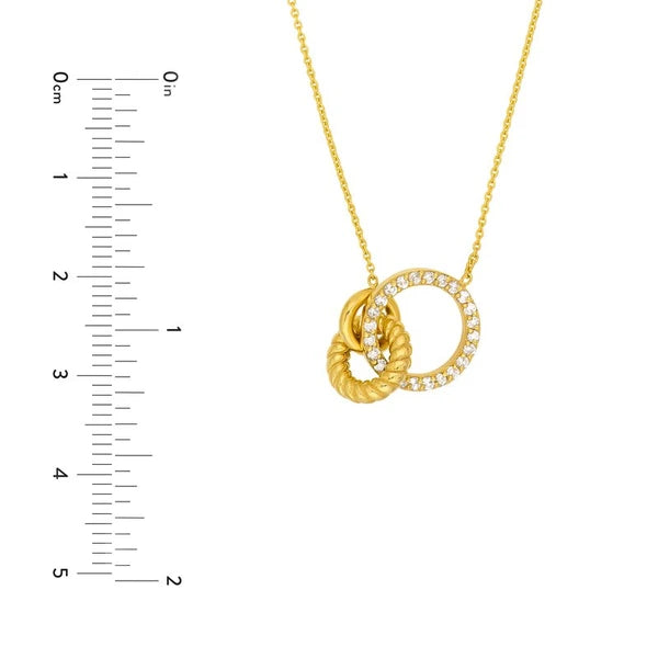 Linked Circle Ring Necklace
