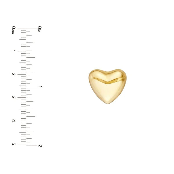 Puff Heart Polished Earrings