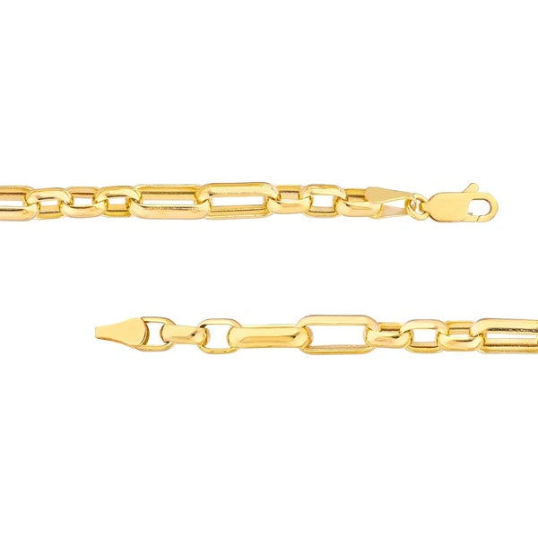 Hollow Handmade Oval Link Chain