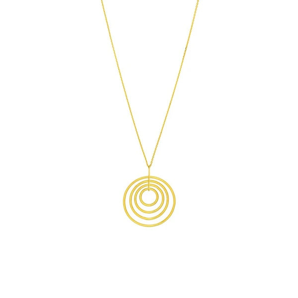 Concentric Circle Pendant Necklace