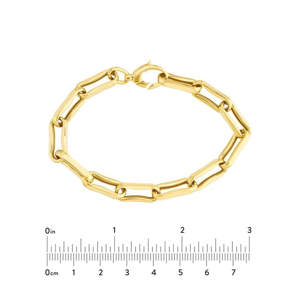 Oval Pinched Link Bracelet