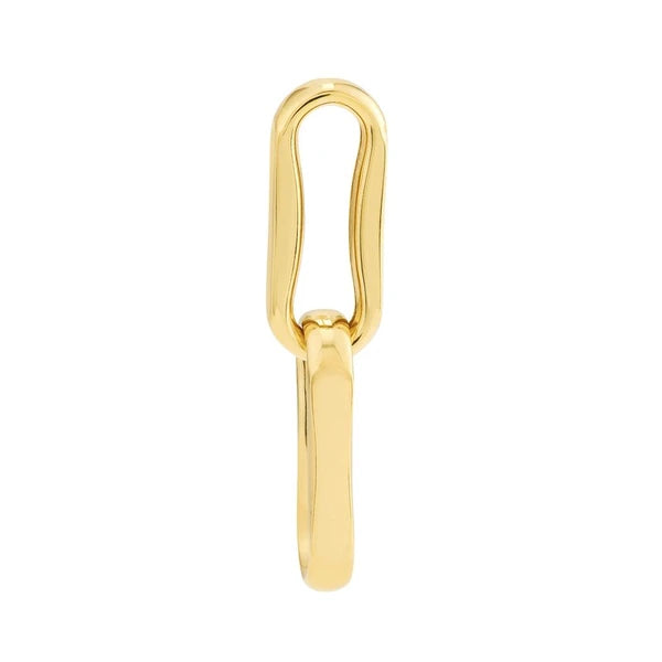 Pinched Oval Link Dangle Earrings