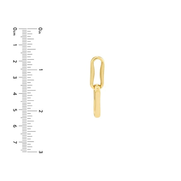 Pinched Oval Link Dangle Earrings