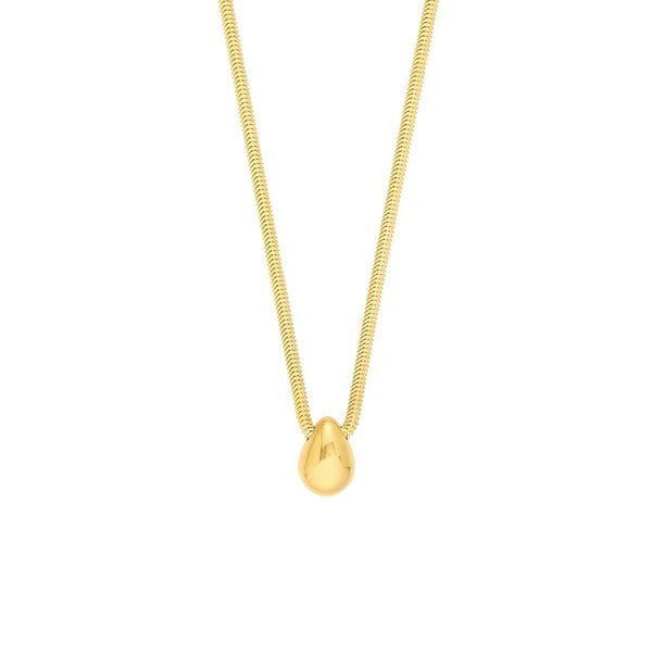 Puff Teardrop SN/Ake Necklace