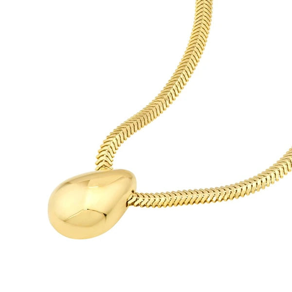 Puff Teardrop SN/Ake Necklace