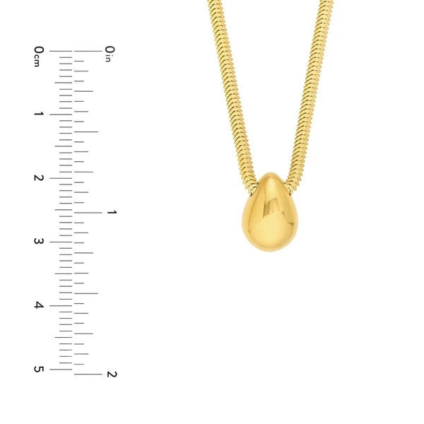 Puff Teardrop SN/Ake Necklace