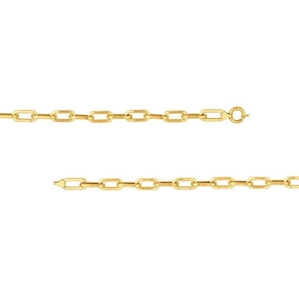 Flat Polished Oval Link Bracelet