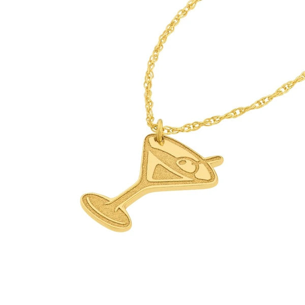 So You Martini Charm Necklace