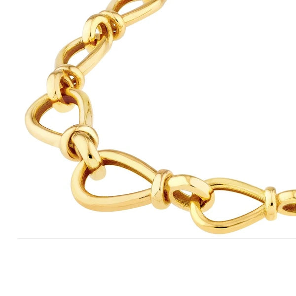 Graduated Teardrop Link Bracelet