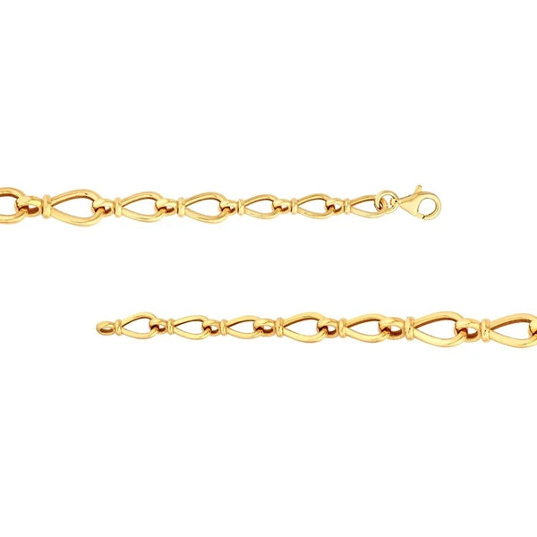 Graduated Teardrop Link Bracelet