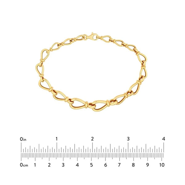Graduated Teardrop Link Bracelet