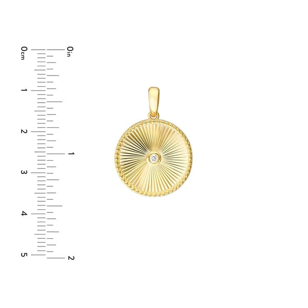 3pt Diamond Round Radiant Pendant