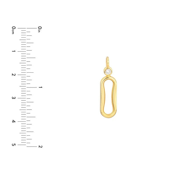 1/20tcw Diamond Oval Link Pendant