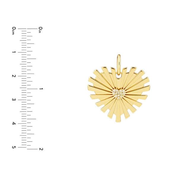 Diamond Radiant Heart Charm