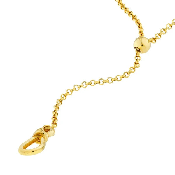 Pull Over Rolo Lariat Necklace