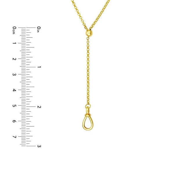 Pull Over Rolo Lariat Necklace