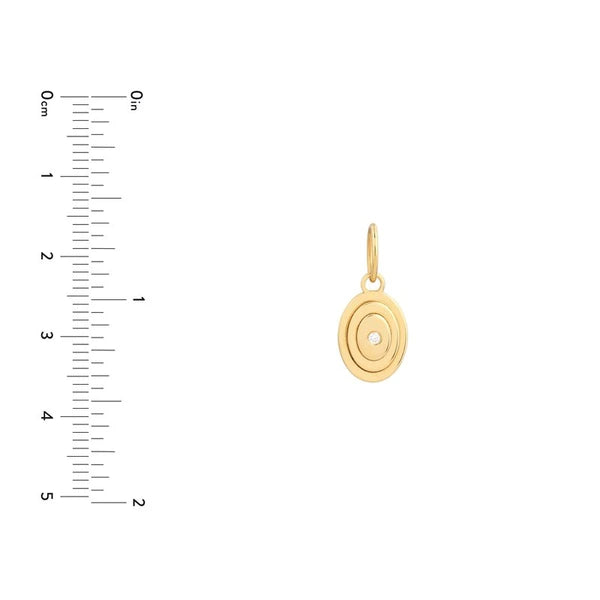 1.5pt Diamond Oval Stacked Pendant