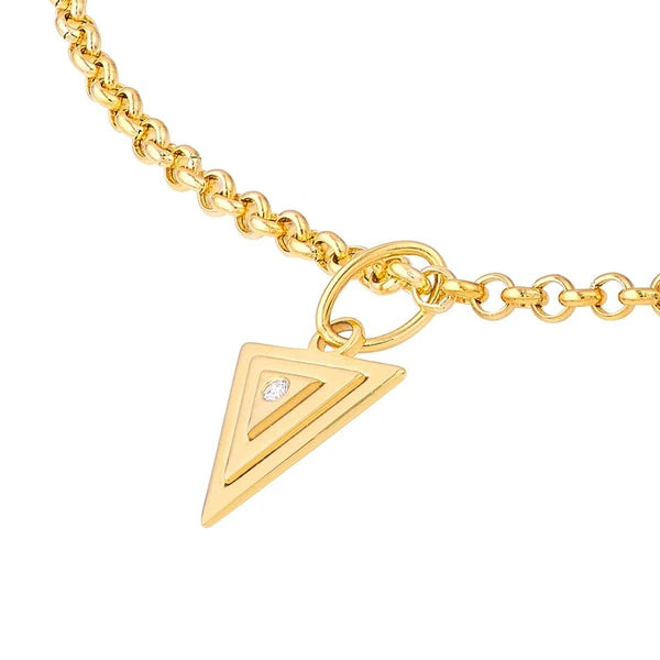 1.5pt Diamond Triangle Stacked Pendant