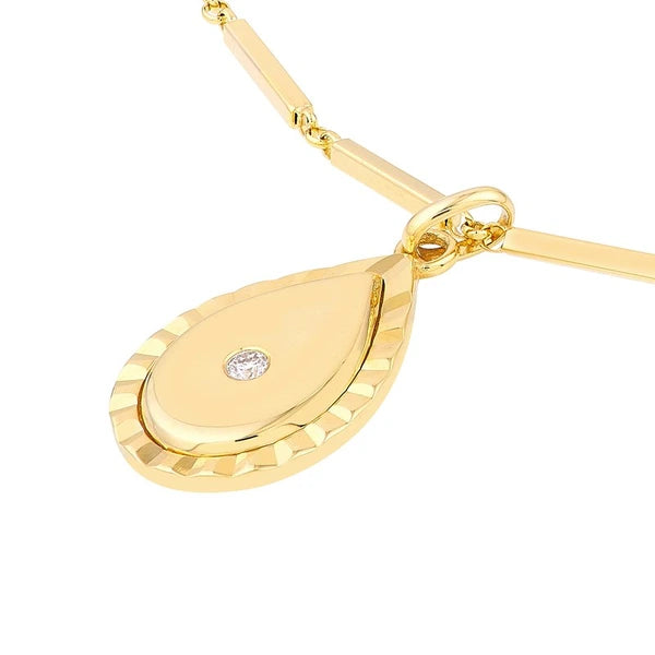 1/20tcw Diamond Teardrop Pendant