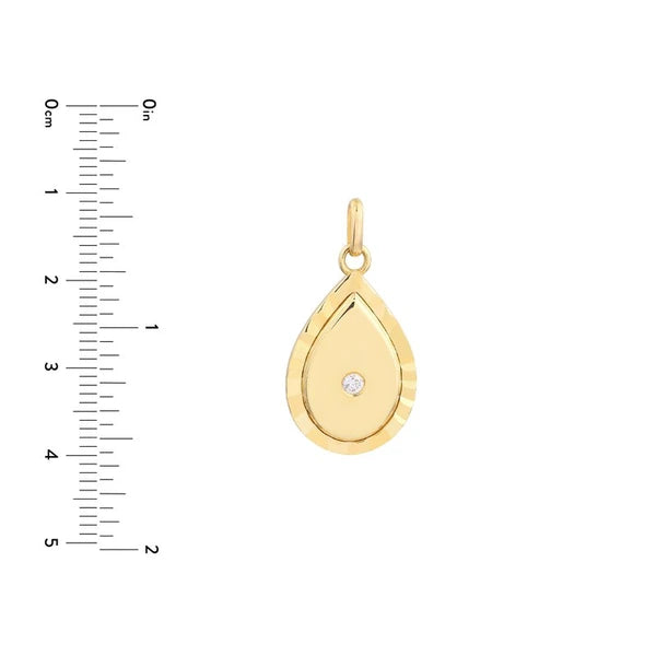 1/20tcw Diamond Teardrop Pendant