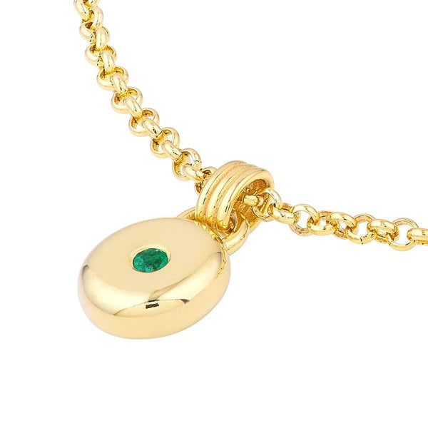 Emerald Round Pendant