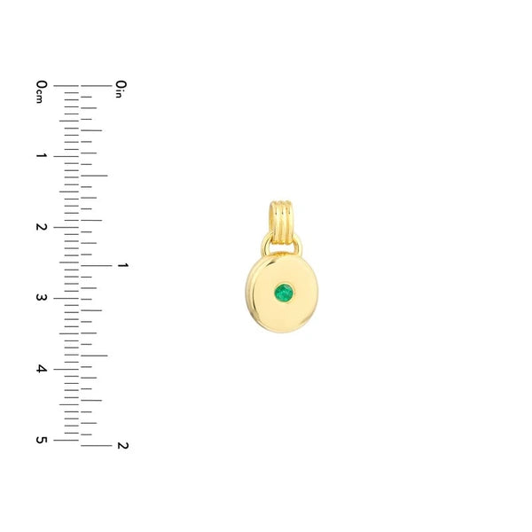 Emerald Round Pendant