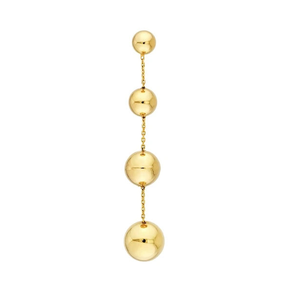 Graduated Bead Chain Dangle Earrings