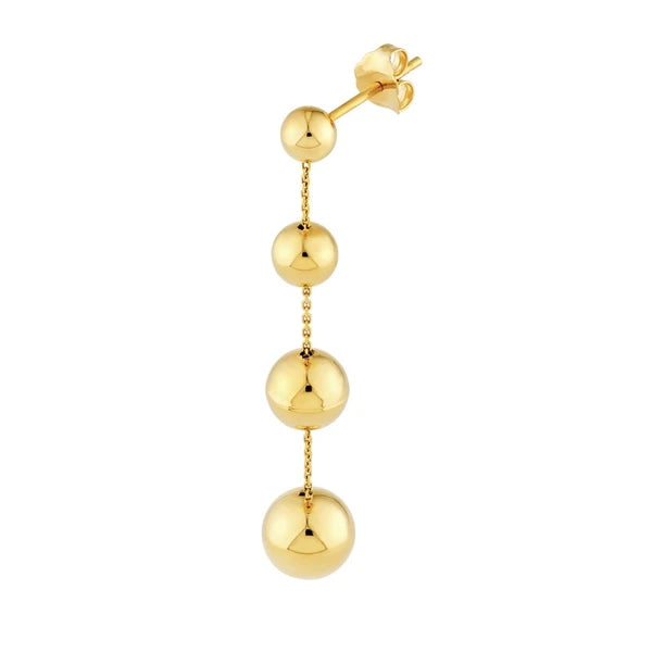 Graduated Bead Chain Dangle Earrings