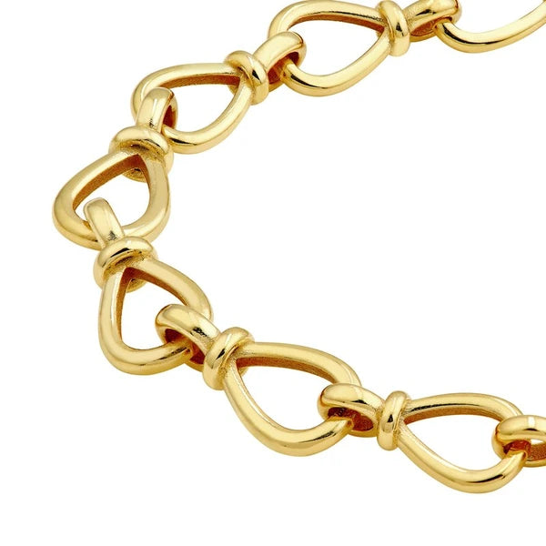 Graduated Teardrop Link Necklace
