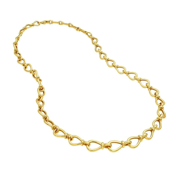 Graduated Teardrop Link Necklace