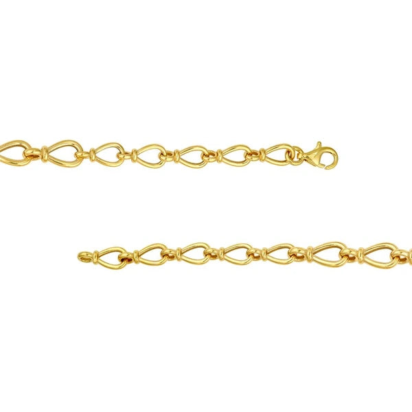 Graduated Teardrop Link Necklace