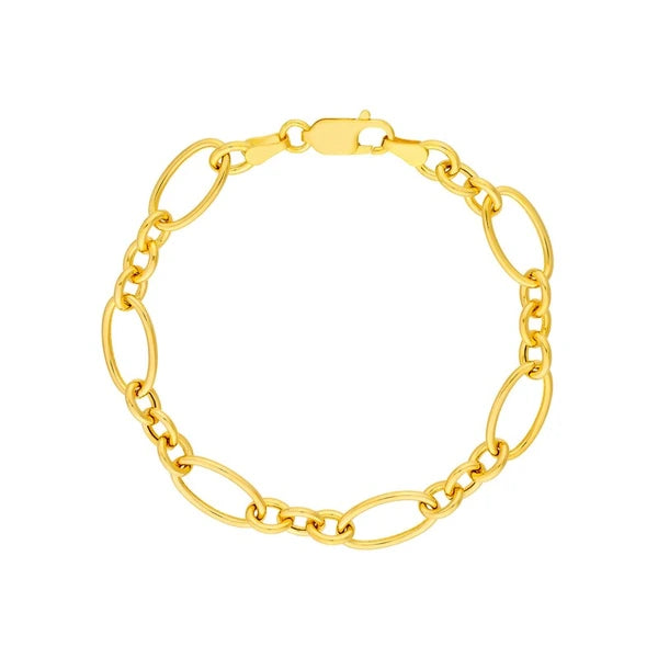 Hollow Oval Link 3+1 Chain Necklace