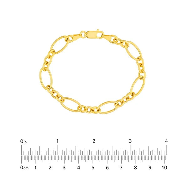 Hollow Oval Link 3+1 Chain Necklace