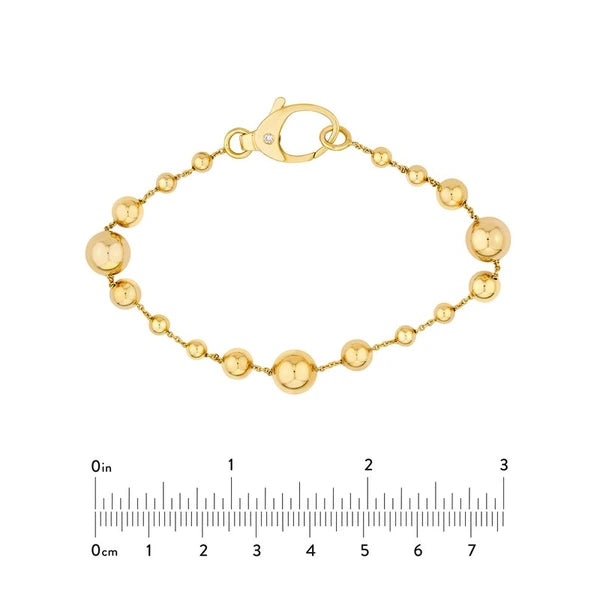 Diamond Bead Station Bracelet