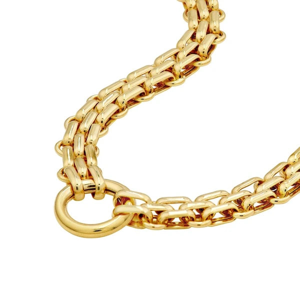 Hollow Railroad Link Necklace