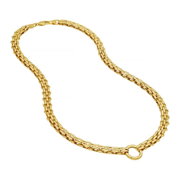 Hollow Railroad Link Necklace