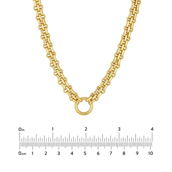Hollow Railroad Link Necklace