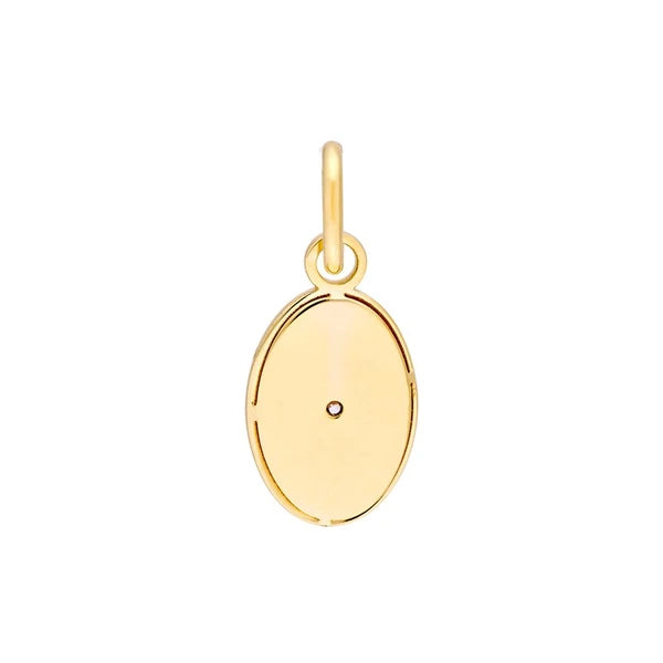 Diamond Fluted Oval Charm