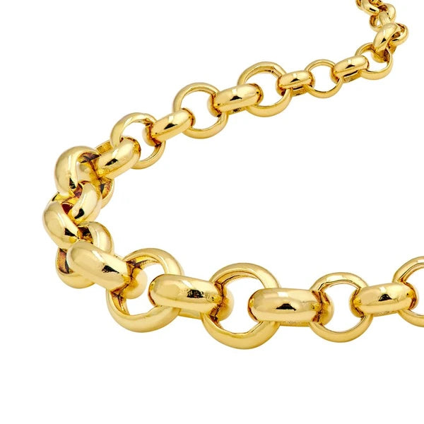 Hollow Graduated Medium Rolo Necklace
