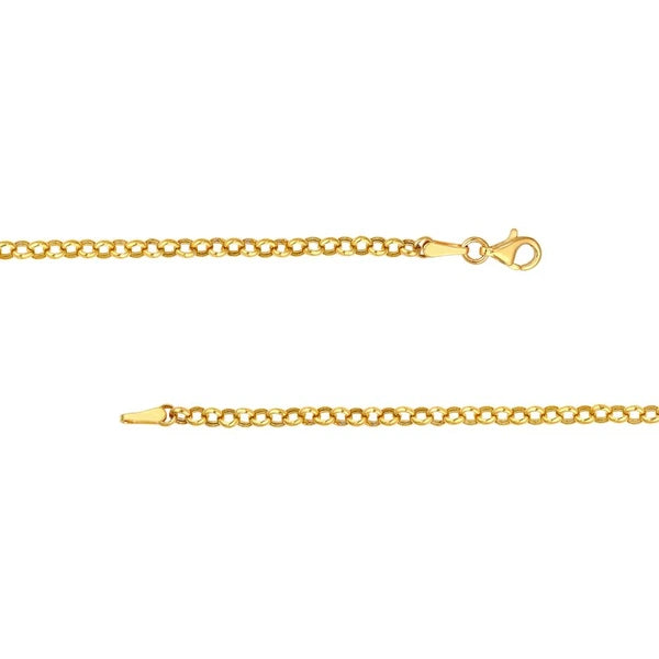 Hollow Graduated Medium Rolo Necklace