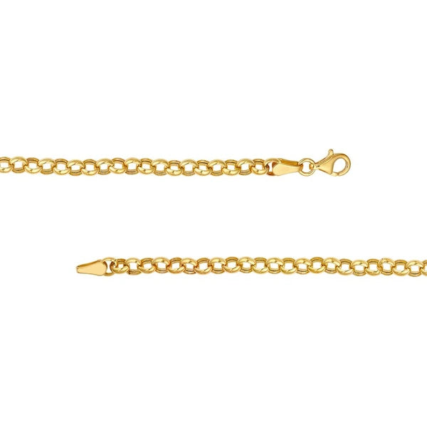 Hollow Graduated Large Rolo Necklace