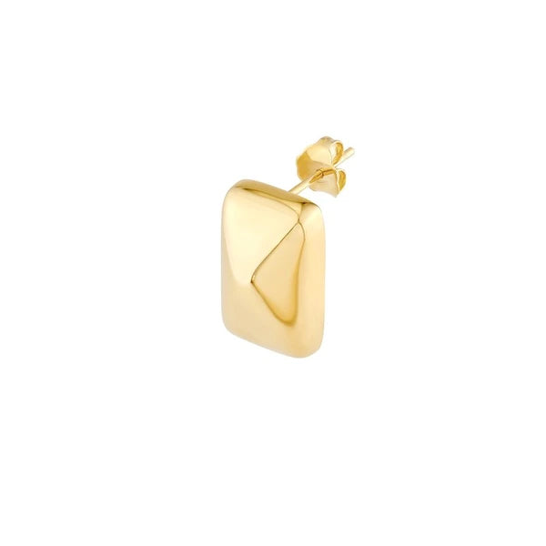 Puffy Rectangle Stud Earrings