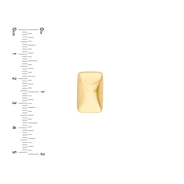 Puffy Rectangle Stud Earrings