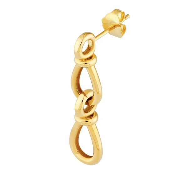 Teardrop Link Dangle Earrings